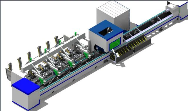 Semi-otomatik Loading 0260 CNC Tib Tiyo Lazè Koupe Machin Pou Metal